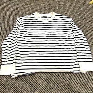 Blue and white stripped long sleeve